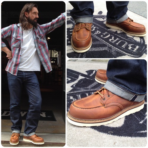 red-wing-shoes-taiwan:  Red Wing - Work Heritage, Legacy Moc #1907 in Copper “Rough & Tough” Leather. 型號1907自2005年時，隨著百週年紀念版推出以來，一直歷久不衰，受到眾多Americana愛好者的追捧。這當中，除了國外明星如David