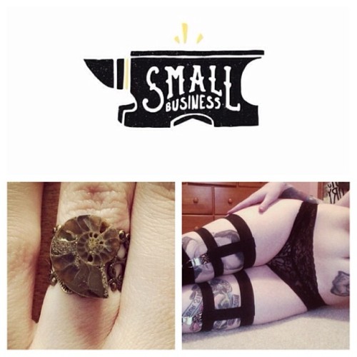 fawkessuicide:  Its Small Business Saturday, support and share your favorite small businesses ! Ring by @sacraluna and Garter Set by @stormyenterprise Both shops are on Etsy ! 