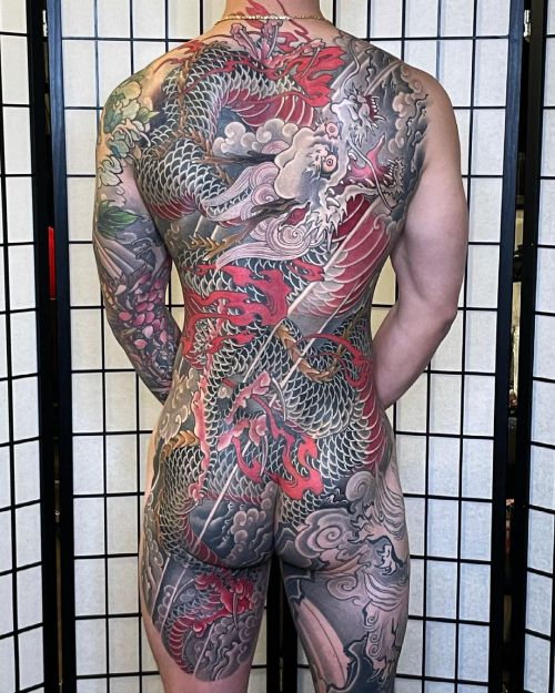 Finished #dragon • @strictlytattoostudio #tattoo #tattoos #irezumi #刺青 #wabori #和彫 #strictlytat