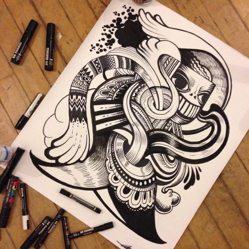 iainmacarthur: Messing around with posca pens