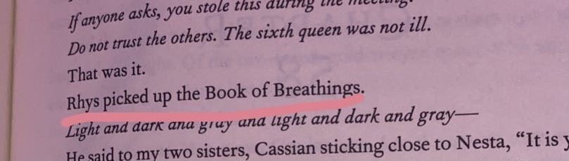 house of flame and shadow's first snippet 💜✨ (cc series spoilers