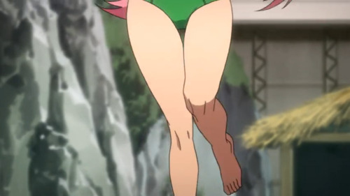 Yuno Gasai barefoot from episode 3 of Future Diary