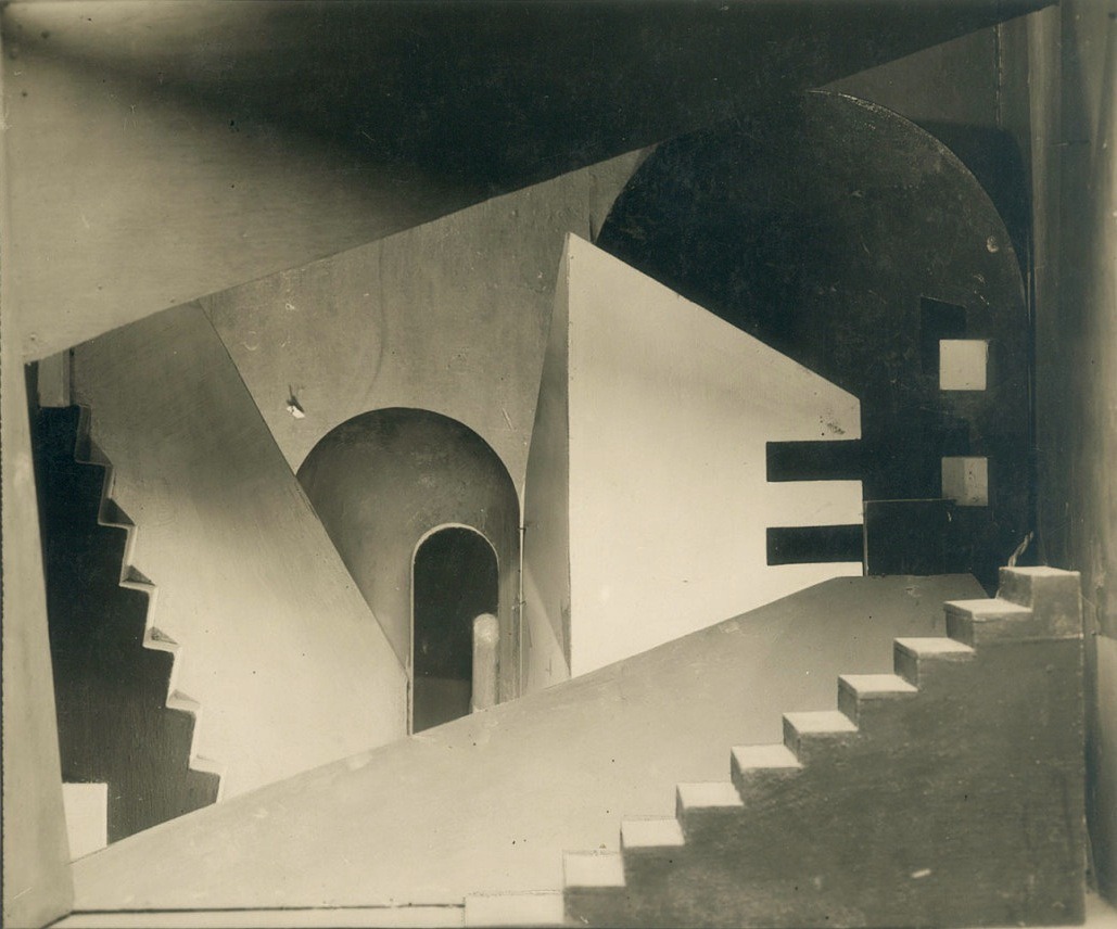 Enrico Prampolini, (Unidentified) Giacomelli Futurist Pavilion stage design (Gelatin silver print), 1928.