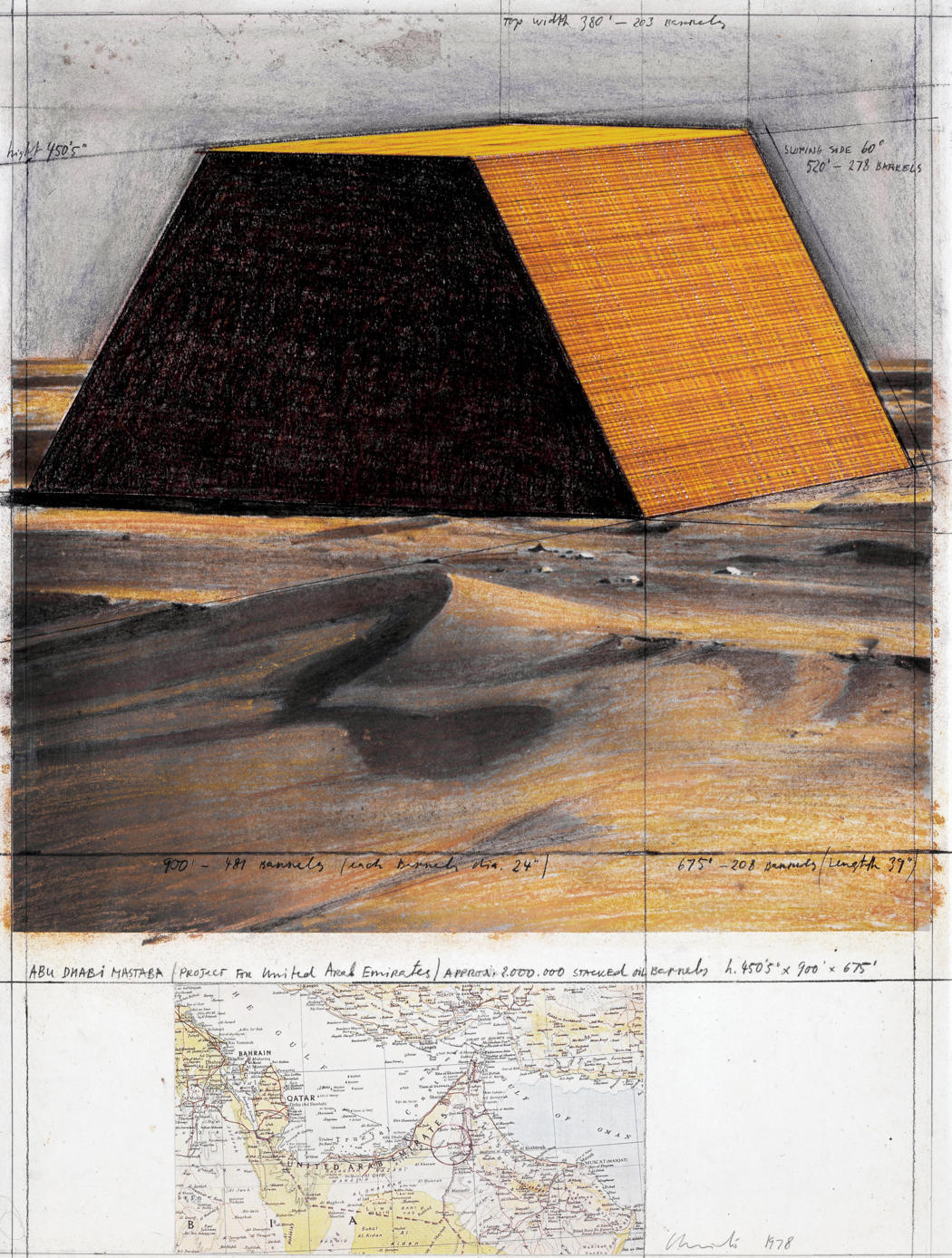 vjeranski:  Christo &amp; Jeanne-ClaudeThe Mastaba of Abu Dhabi (Project for