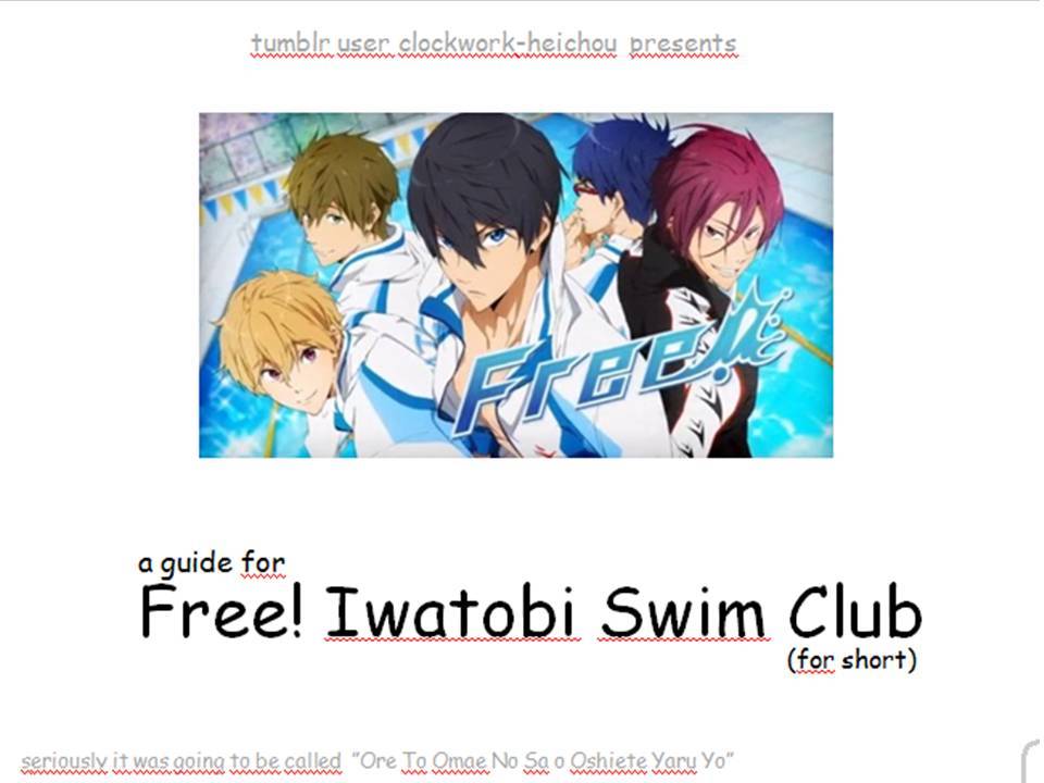 clockwork-heichou:    a friend wanted me to explain free! to her, so i made this