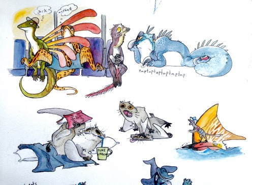 Sometimes I wanna make a cartoon about Mesozoic critters bein pals and stuff but all my favorite ani