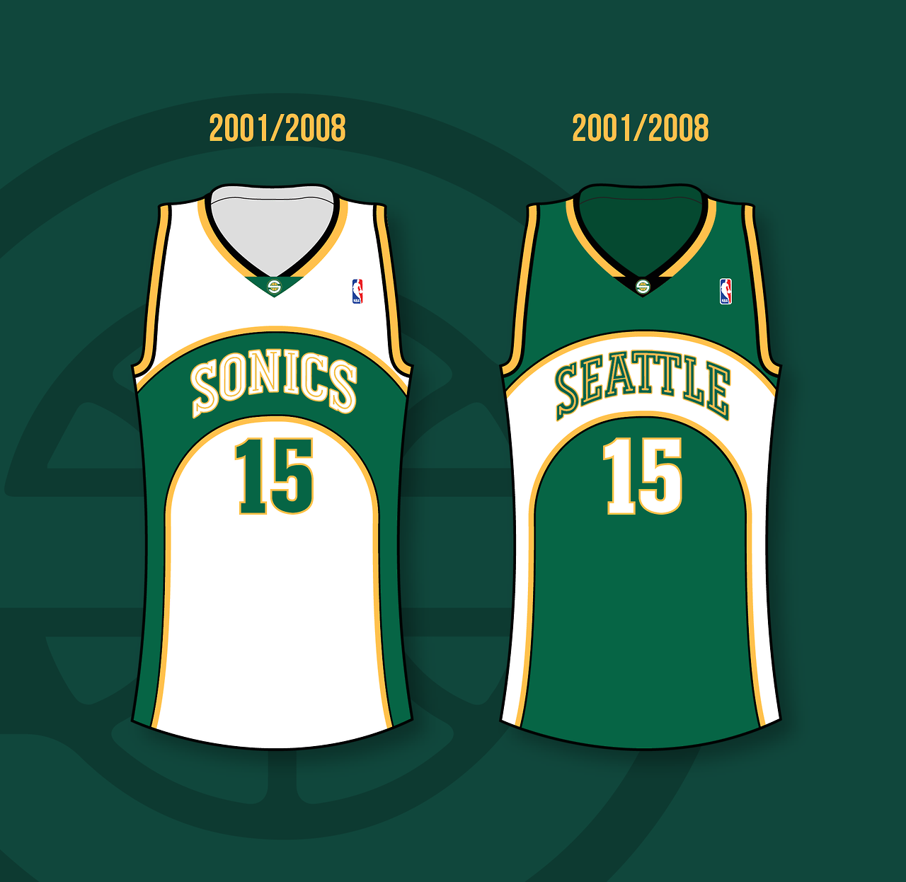 seattle sonics home jersey