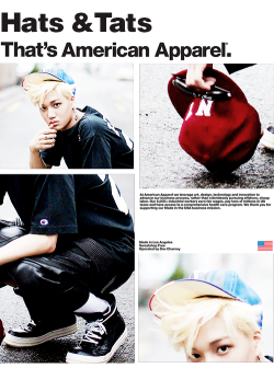 wangbins:  Exo as American Apparel models→Kai