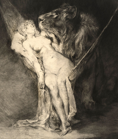 aqua-regia009:Le Lion amoureux (Detail), 1890 - Henri Courselles-Dumont