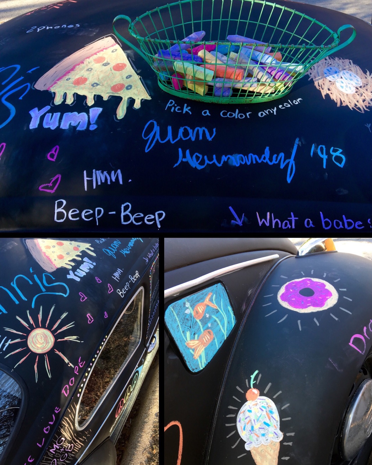 mildly-inappropriate:  Took the 47 year old rolling chalkboard out for the first