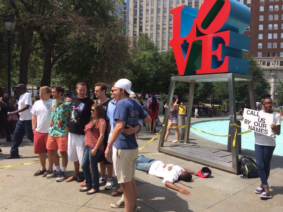 thebluelip-blondie:  ras-al-ghul-is-dead:  A silent protest in Love Park, downtown