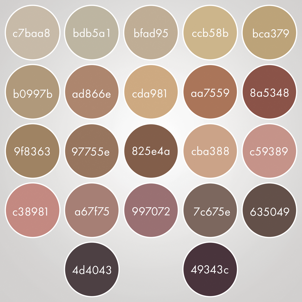 Brown Hair Color Palette