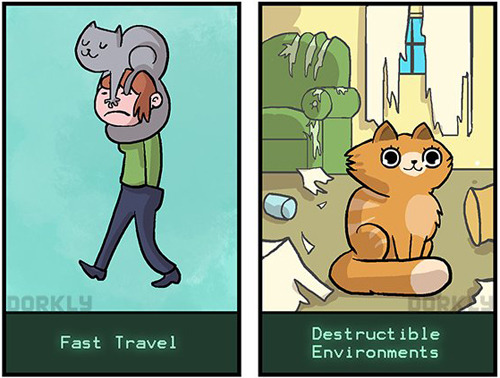 tastefullyoffensive:  Being a Cat is Like Being in a Videogame [dorkly]