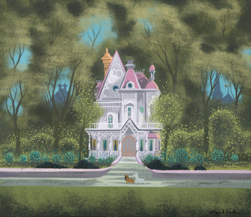 Lady and the Tramp (1955) concept paintings by Eyvind Earle