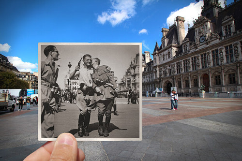 thecreativejungle: El fotógrafo estadounidense Julien Knez utiliza antiguas fotografías de París par