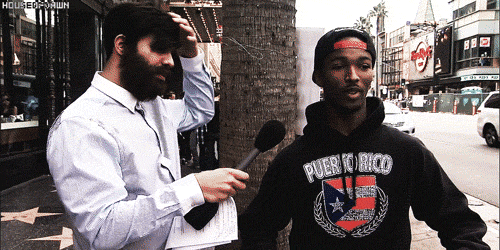 houseofdawn:Drake interviews people in Hollywood in disguise (x)