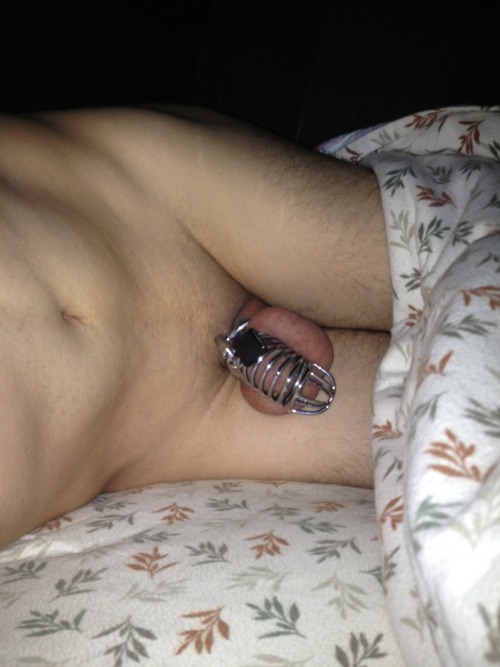 in-my-submissive-mind:Lying in bed on Sunday morning, very horny after 19 days since my last orgasm