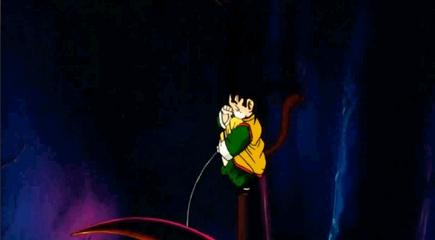 my greatest GIF. gohan pissing. forever.