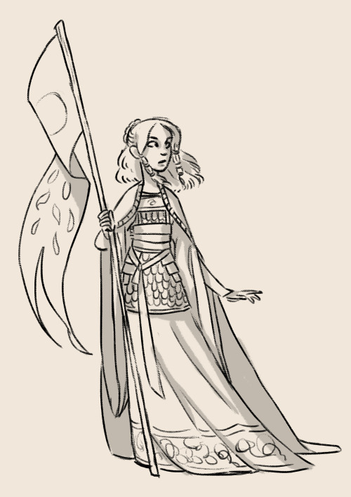 Gisla’s armor made me cringe and I decided to draw her in a (I hope so) more historically accurate c