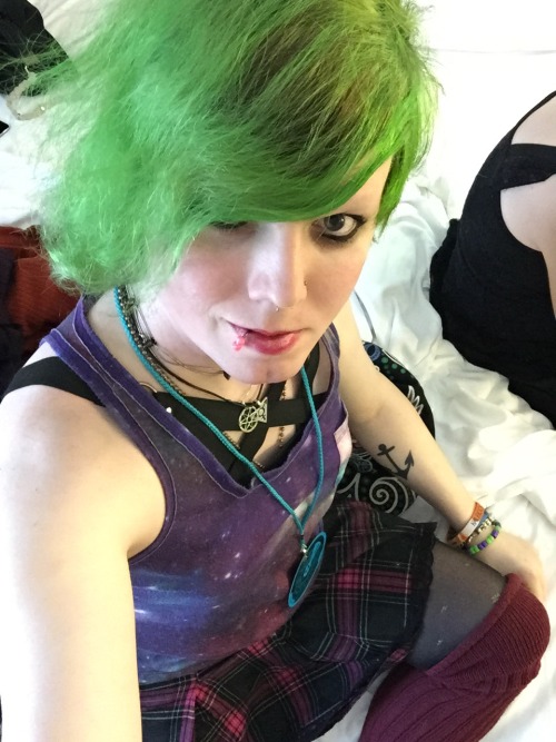 cyberpunkfetish:  so this #tbt is also a transition timeline of sorts, inspired by the videogame cons that have sort of bookended my transition so far. the first selfie was taken march 2013 at pax east, about two months before i started spiro. i had come