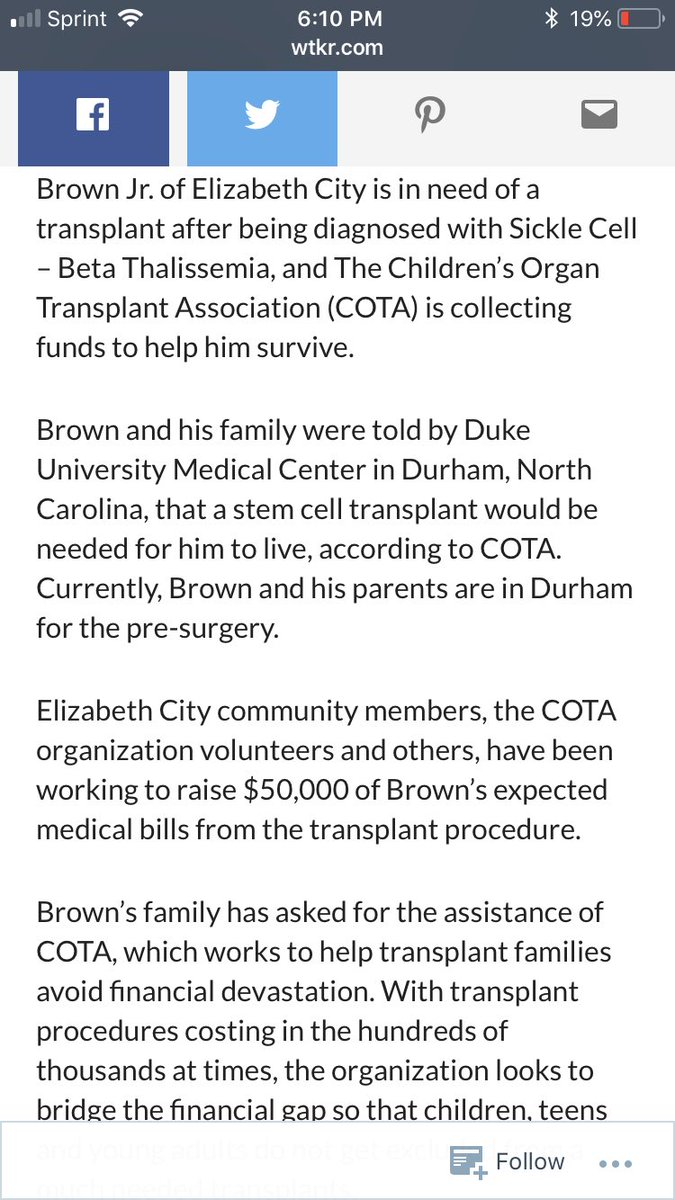 Elizabeth City teen needs contributions for life-saving transplant