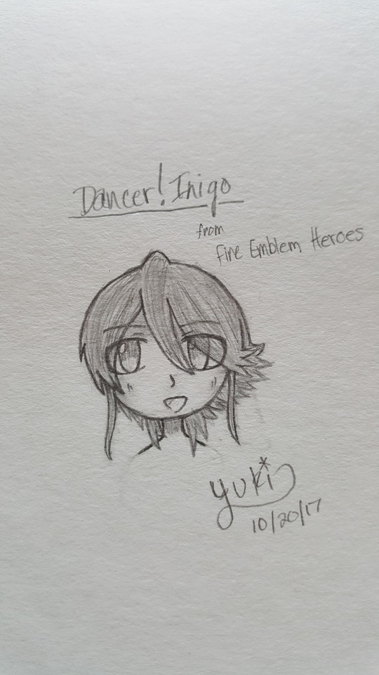 I Got Bored In Class And Drew Inigo! His Hair Is More Based Off Of His Dancer Version In FE Heroes.