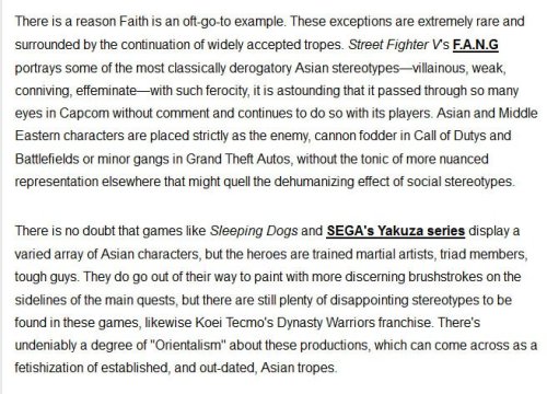 gamergate-news: loltaku: I literally cannot believe that someone wrote an article about asians portr
