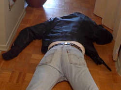 blackleatherbikerjacket:  if you subdue a burglar who has broken into your own home, don’t you get to keep him? 