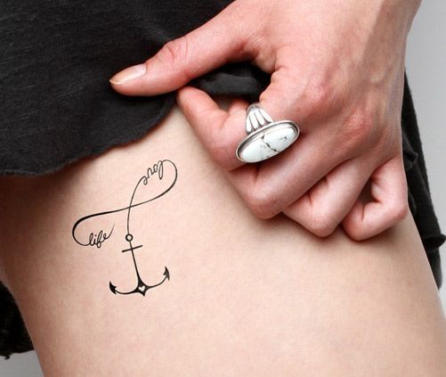 smallxtattoos:  anchor - infinity - life - love