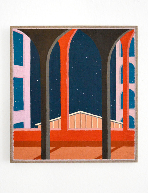 Villa Godi, 2017Gouache on linen13 x 12 in. (33 x 30.5 cm)