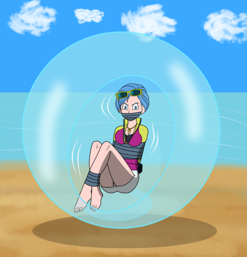 tybane1: (Bulma barefoot bubble beach issue) Here is Bulma at the beach barefoot having an issue. Pr