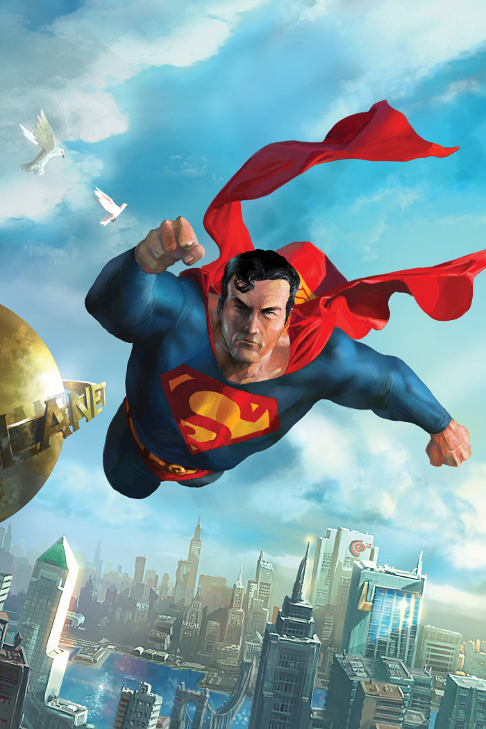 super-hero-center:  Superman Over Metropolis by RyanBarger