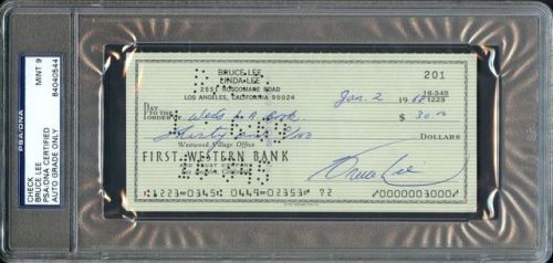 JAN 1968 BRUCE LEE FIRST WESTERN BANK AUTO SIGNED PERSONAL CHECK PSA/DNA RARE! http://dlvr.it/Qt9J1g