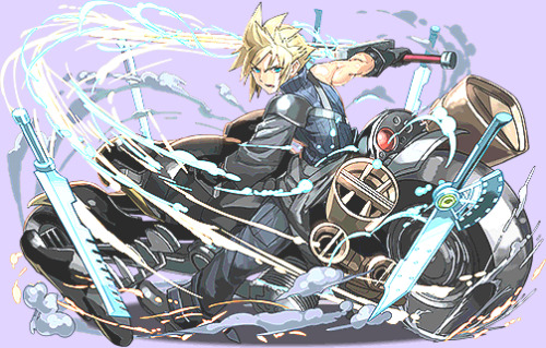 neku-sakuraba: cloud strife | puzzle and dragons art work 