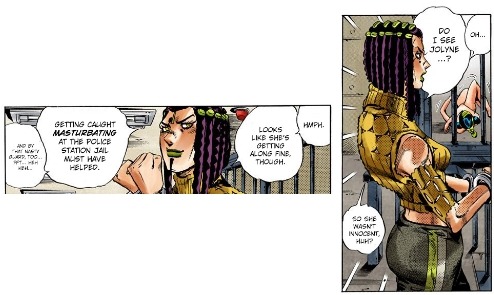 Joeschmo's Gears and Grounds: JoJo's Bizarre Adventure - Stone Ocean - Episode  8 - Prisoner Grabs Jolyne's Arm