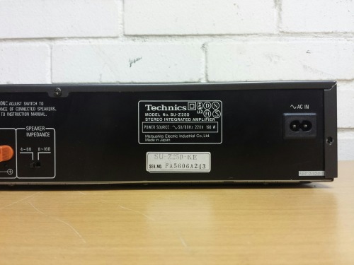 Technics SU-Z250 Stereo Integrated Amplifier, 1985