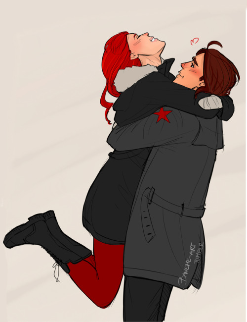 baneme-art: Natasha and Bucky <3 Do not repost Instagram | Twitter