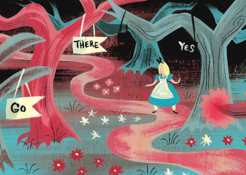 vintagegal:  Concept art by Mary Blair for Disney’s Alice in Wonderland (1951)