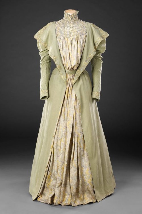 lookingbackatfashionhistory:• Tea Gown.Date: Late 1890’s