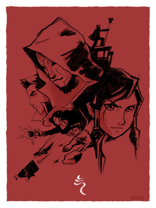 gogogoose:closer images of some of the prints I did for APE. these are cleaner versions of the korra