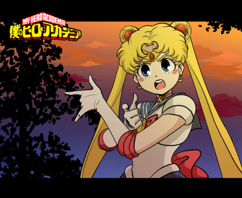 samina-k: Decided to draw the wonderful and beloved Sailor Moon aka Usagi Tsukino in the My Hero Aca