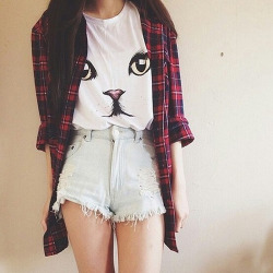 eclecticpandas:plaid blousemore cute tops &lt;3