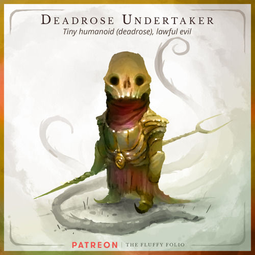 Deadrose Undertaker – Tiny humanoid, lawful evilGuarded by thorns and shaped by passion, the Rose Qu