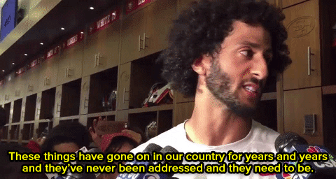 the-movemnt:Watch: Colin Kaepernick was grilled by the media — and had perfect answers for every que