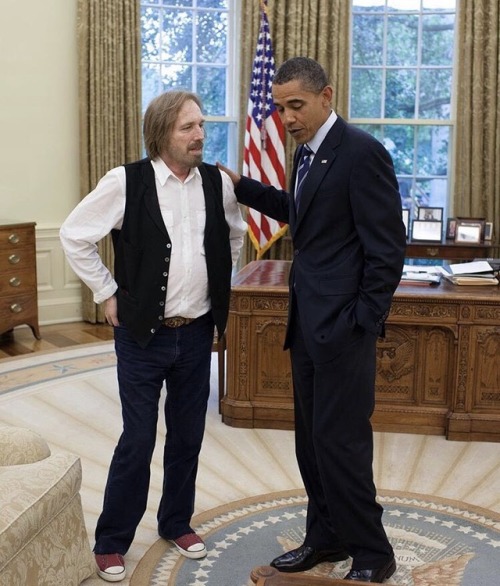 CultureDUOS: Tom Petty &amp; President Obama (2010)  &ldquo;Remembering that day Tom Petty stopped b