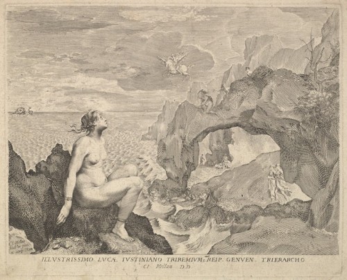 Claude Mellan, Perseus Delivering Andromeda, ca. 1630Engraving.Image released into the public domain