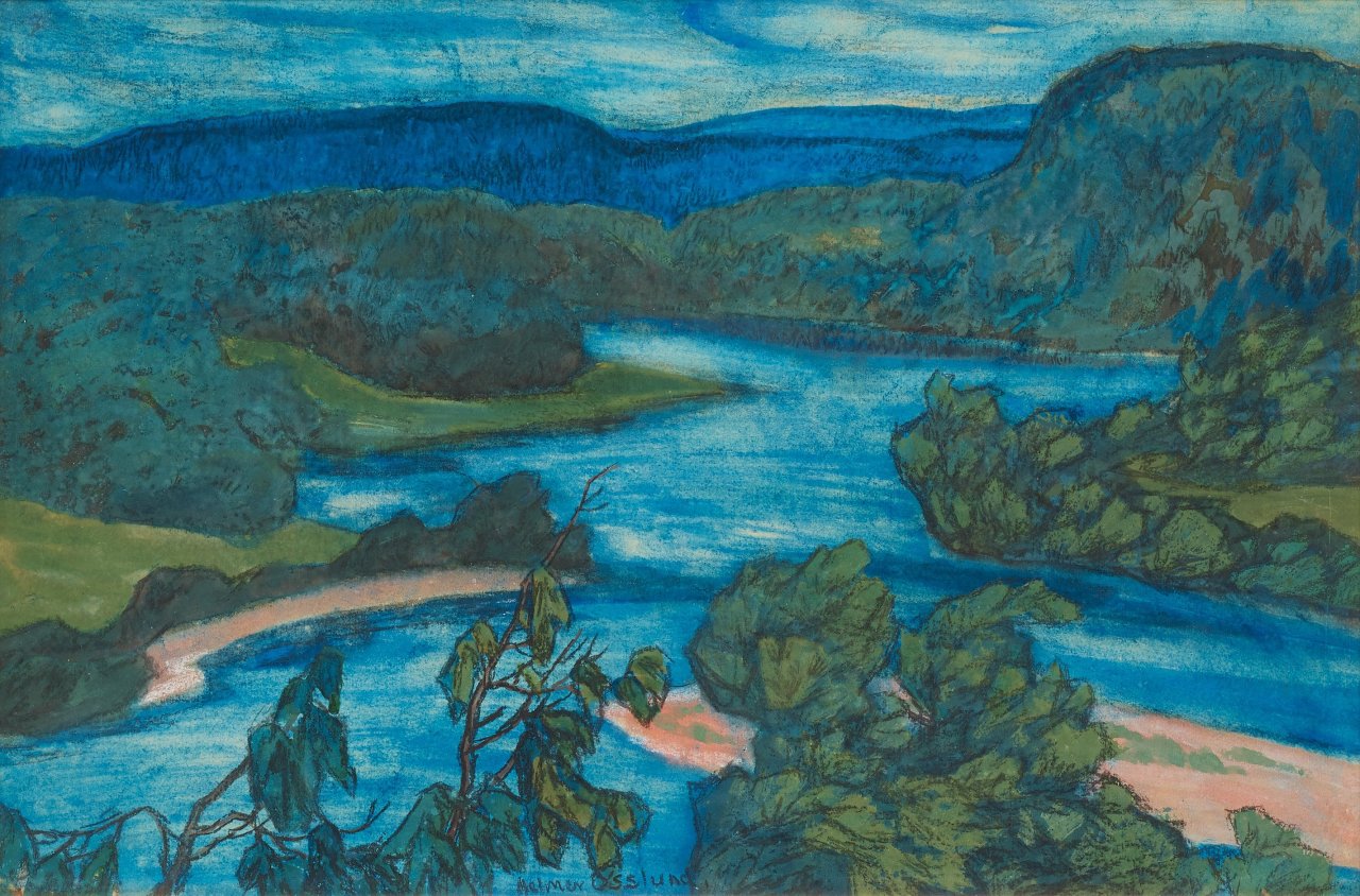 blastedheath:  Helmer Osslund (Swedish, 1866-1938), River landscape, Ångermanland.