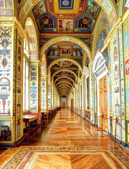 The Raphael Loggias at the Hermitage Museum in Saint Petersburg, Russia (by FCTravelPix).