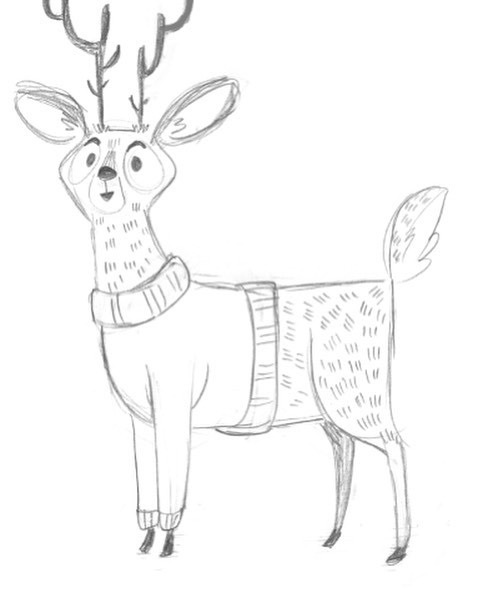 Okay Halloween is over, time for some deer! #art #sketch #doodle #deer #goodbyehalloween #sketchbook