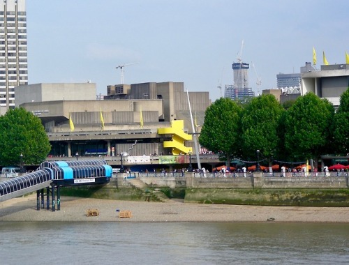 Southbank Centre and Thames, Early Construction of the Shard, London, 2010.